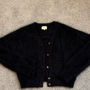 Black Women's cropped cardigan